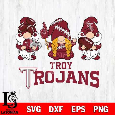 Troy Trojans 3 Gnomes Football Svg Eps Dxf Png File, Digital Download, Instant Download