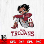 Troy Trojans Betty Boop Black Fan Girl Svg Eps Dxf Png File, Digital Download, Instant Download