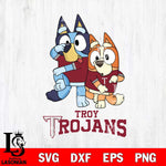 Troy Trojans Bluey & Bingo Svg Eps Dxf Png File, NCAA svg, Digital Download, Instant Download