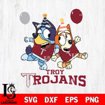 Troy Trojans Bluey & Bingo 2 Svg Eps Dxf Png File, NCAA svg, Digital Download, Instant Download