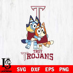 Troy Trojans Bluey & Bingo 3 Svg Eps Dxf Png File, NCAA svg, Digital Download, Instant Download