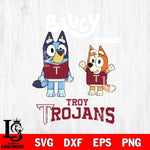 Troy Trojans Bluey & Bingo 4 Svg Eps Dxf Png File, NCAA svg, Digital Download, Instant Download