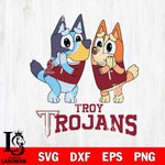 Troy Trojans Bluey & Bingo 5 Svg Eps Dxf Png File, NCAA svg, Digital Download, Instant Download