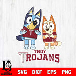 Troy Trojans Bluey & Bingo 6 Svg Eps Dxf Png File, NCAA svg, Digital Download, Instant Download