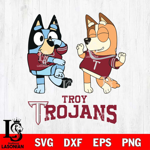 Troy Trojans Bluey Chilli Sport Svg Eps Dxf Png File, Digital Download, Instant Download