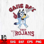 Troy Trojans Bluey Game Day Svg Eps Dxf Png File, Digital Download, Instant Download