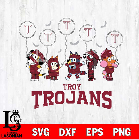 Troy Trojans Bluey Halloween Spooky Svg Eps Dxf Png File, Digital Download, Instant Download