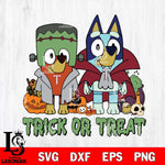 Troy Trojans Bluey Halloween Trick or Treat Svg Eps Dxf Png File, Digital Download, Instant Download