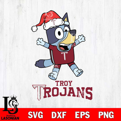 Troy Trojans Bluey Happy Christmas Svg Eps Dxf Png File, Digital Download