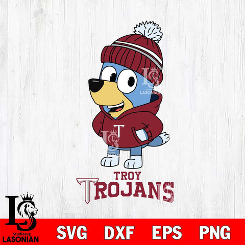 Troy Trojans Bluey Hoodie Sport Svg Eps Dxf Png File, Digital Download ,Instant Download, Cricut File