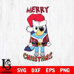 Troy Trojans Bluey Merry Christmas Bluey Santa Claus Svg Eps Dxf Png File, Digital Download