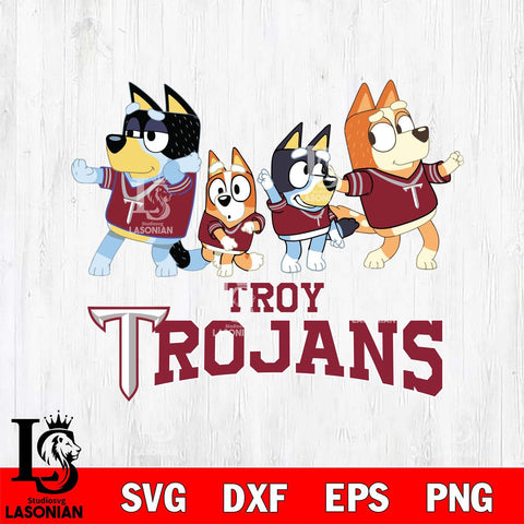 Troy Trojans Bluey Mode Dance Squats Svg Eps Dxf Png File, Digital Download, Instant Download