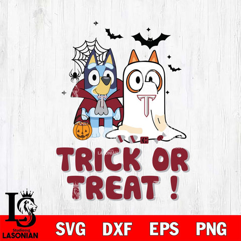 Troy Trojans Bluey Trick or Treat Halloween Svg Eps Dxf Png File, Digital Download, Instant Download