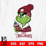 Troy Trojans Boujee Grinch Christmas Cut Files Cricut, Svg Dxf Eps Png file, Digital download , Silhouette