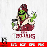 Troy Trojans Boujee Grinch Girls Christmas Cut Files Cricut, Svg Dxf Eps Png file, Digital download , Silhouette