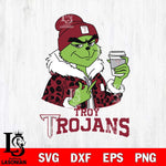 Troy Trojans Boujee Grinch Leopard Christmas Cut Files Cricut, Svg Dxf Eps Png file, Digital download , Silhouette