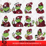 Troy Trojans Boujee Grinch NCAA Bundle 12 SVG Eps Dxf Png File, Digital Download, Instant Download