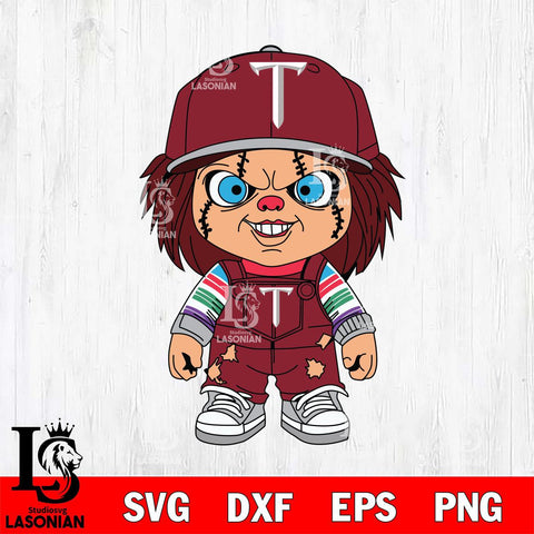 Troy Trojans Chucky Football Horror Halloween Svg Eps Dxf Png File, NCAA svg, Digital Download, Instant Download