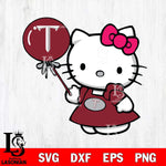 Troy Trojans Cute Hello Kitty 2 Svg Eps Dxf Png File, Digital Download, Instant Download