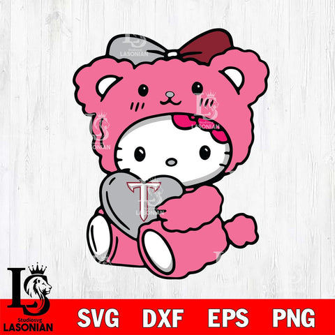 Troy Trojans Cute Hello Kitty 3 Svg Eps Dxf Png File, Digital Download, Instant Download