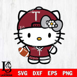 Troy Trojans Cute Hello Kitty Football 10 Svg Eps Dxf Png File, NCAA svg, Digital Download, Instant Download