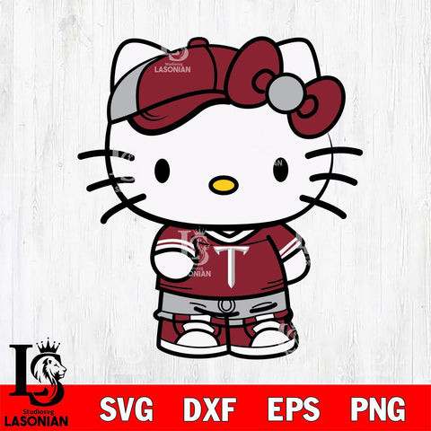 Troy Trojans Cute Hello Kitty Football 2 Svg Eps Dxf Png File, NCAA svg, Digital Download, Instant Download