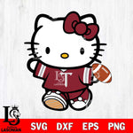 Troy Trojans Cute Hello Kitty Football 7 Svg Eps Dxf Png File, NCAA svg, Digital Download, Instant Download