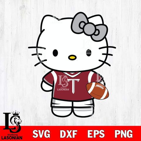 Troy Trojans Cute Hello Kitty Football 8 Svg Eps Dxf Png File, NCAA svg, Digital Download, Instant Download