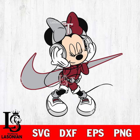 Troy Trojans Cute Minnie Mouse Dancing Svg Eps Dxf Png File, NCAA svg, Digital Download, Instant Download