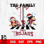 Troy Trojans Family Bluey Christmas Svg Eps Dxf Png File, Digital Download