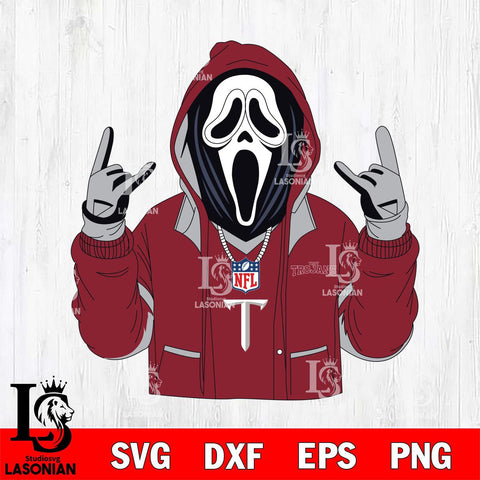 Troy Trojans Ghostface Scream Football Halloween Svg Eps Dxf Png File, NCAA svg, Digital Download, Instant Download