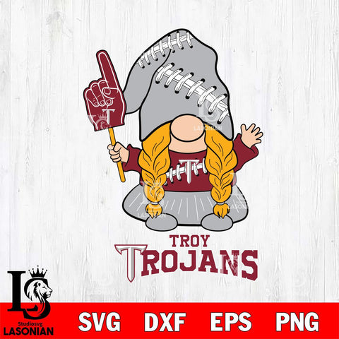 Troy Trojans Gnomes Fan Svg Eps Dxf Png File, Digital Download, Instant Download