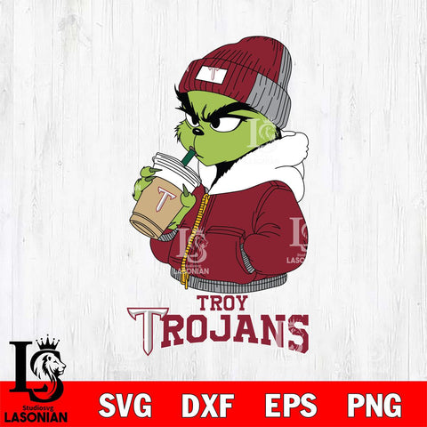 Troy Trojans Grinch Bougie Christmas Cut Files Cricut, Svg Dxf Eps Png file, Digital download , Silhouette