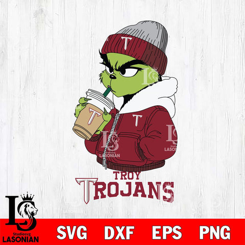 Troy Trojans Grinch Bougie Sport Svg Eps Dxf Png File, Digital Download, Instant Download