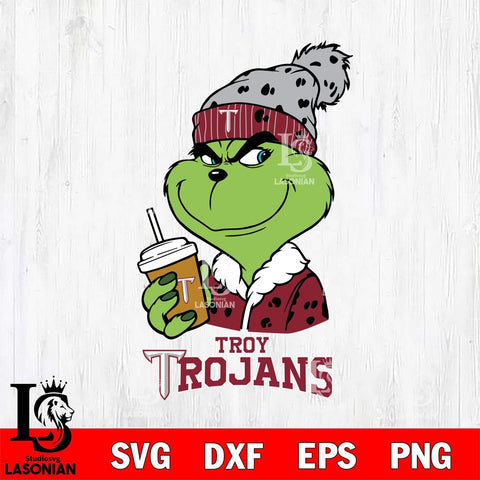 Troy Trojans Grinch hat Svg Eps Dxf Png File, Digital Download, Instant Download