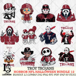 Troy Trojans Halloween Bundle 12 SVG Svg Eps Dxf Png File, NCAA bundle svg, Digital Download, Instant Download