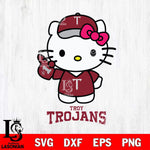 Troy Trojans Hello Kitty Best Fan Svg Eps Dxf Png File, Digital Download, Instant Download