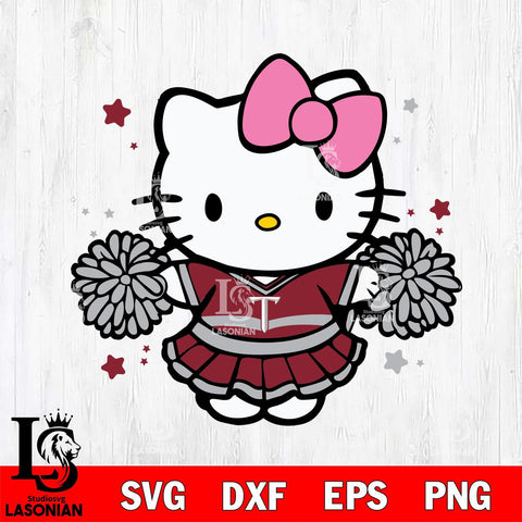 Troy Trojans Hello Kitty Cheerleader 10 Svg Eps Dxf Png File, Digital Download, Instant Download