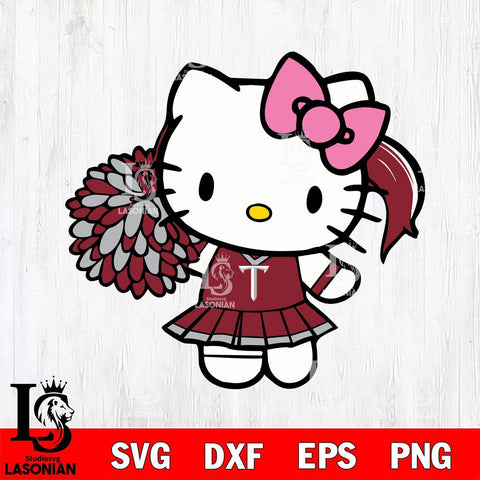 Troy Trojans Hello Kitty Cheerleader 12 Svg Eps Dxf Png File, Digital Download, Instant Download