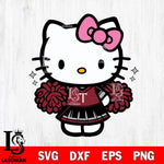 Troy Trojans Hello Kitty Cheerleader Svg Eps Dxf Png File, Digital Download, Instant Download