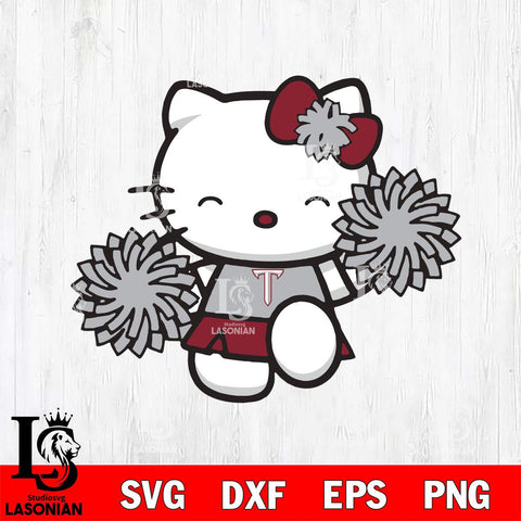 Troy Trojans Hello Kitty Cheerleader Svg Eps Dxf Png File, Digital Download, Instant Download