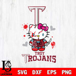 Troy Trojans Hello Kitty Horror 2 Svg Eps Dxf Png File, Digital Download