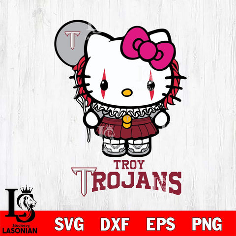 Troy Trojans Hello Kitty Horror 7 Svg Eps Dxf Png File, Digital Download