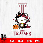 Troy Trojans Hello Kitty Horror 9 Svg Eps Dxf Png File, Digital Download