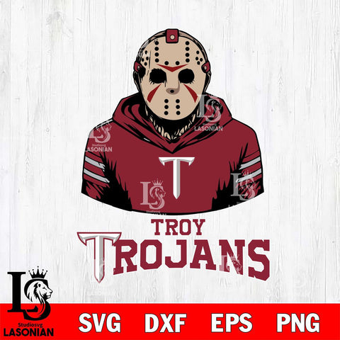 Troy Trojans Jason Voorhees 4 Svg Eps Dxf Png File, Digital Download