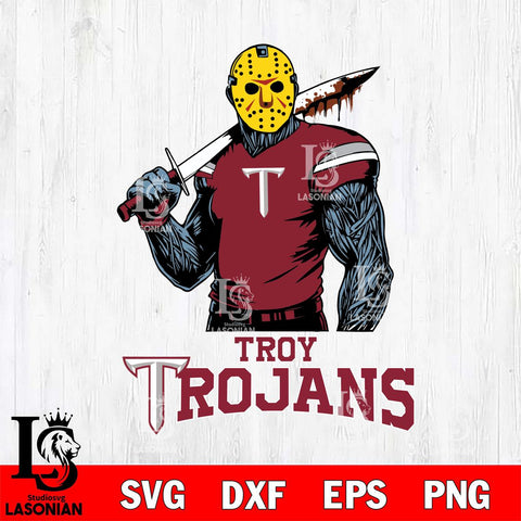 Troy Trojans Jason Voorhees 7 Svg Eps Dxf Png File, Digital Download