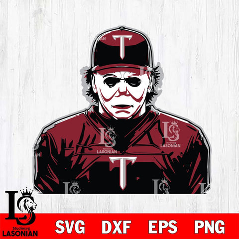 Troy Trojans Michael Myers Horror Halloween Svg Eps Dxf Png File, NCAA svg, Digital Download, Instant Download