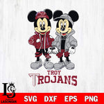 Troy Trojans Mickey Minnie Mouse Football Svg Eps Dxf Png File, NCAA svg , File Cut , Digital Download , Instant Download, Cut Svg Files