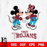 Troy Trojans Mickey Minnie Valentine Rugby Svg Eps Dxf Png File, Digital Download ,Instant Download, Cricut File