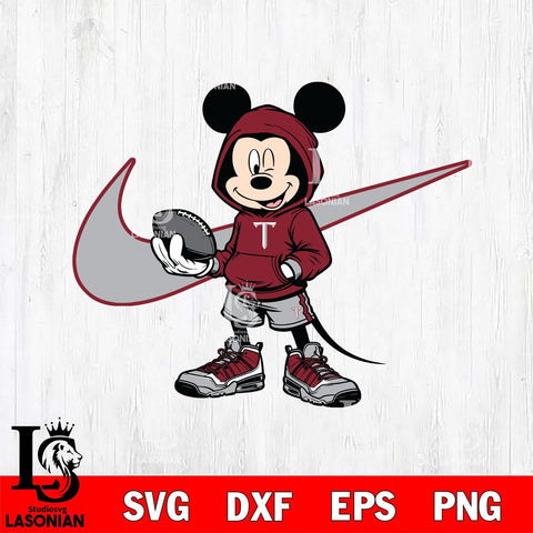 Troy Trojans Mickey Wearing Hoodie Sport Svg Eps Dxf Png File, NCAA svg, Digital Download, Instant Download